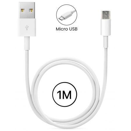 Câble Micro USB 1m 2A - Blanc