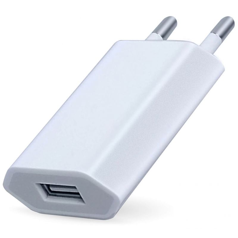 Chargeur secteur port USB 1A - Blanc Chargeur secteur port USB 1A - Blanc