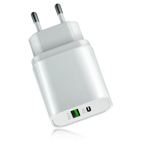 Chargeur secteur double ultra USB/USB-C 20w 5.4A
