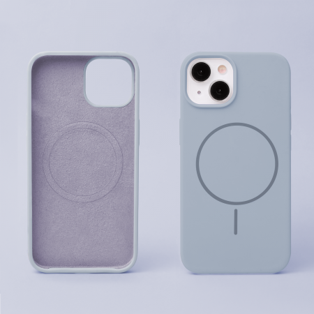 Silicone Thin Mag case for iPhone 17 Air light blue